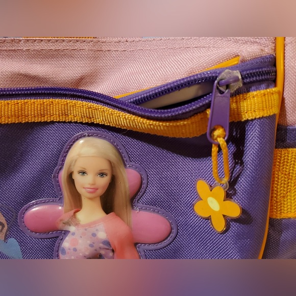 90s BARBIE purple and pink rolling travel tote bag book bag dance bag - Picture 3 of 16